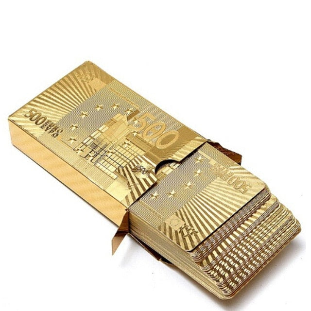 Waterproof Gold Color Poker Cards