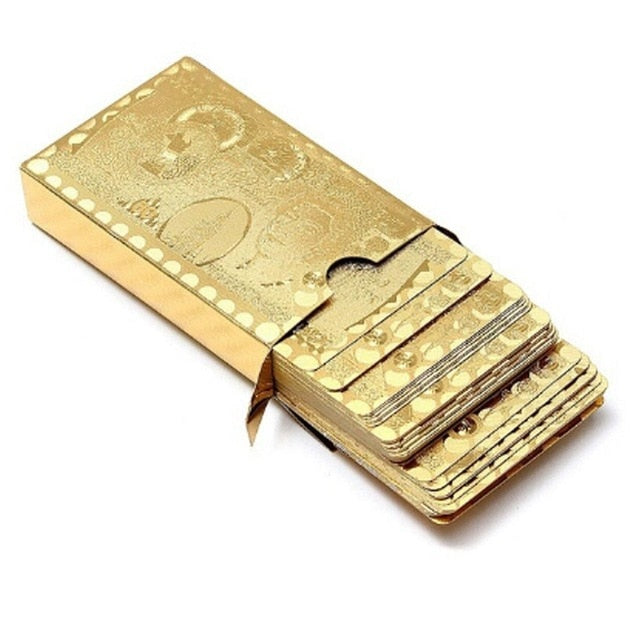 Waterproof Gold Color Poker Cards